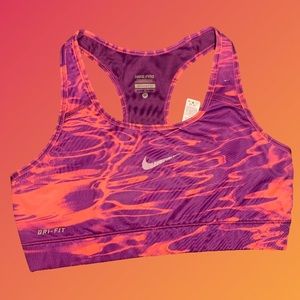 Nike Pro Pink & Purple Waves Sports Bra 🩷💜🌊